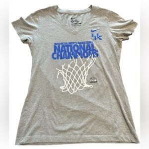 Nike 2012 Kentucky Basketball National Champions Shirt-Women’s Slim Fit Large